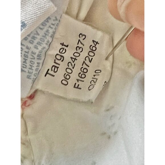 Simply Shabby Chic Queen Floral Cotton Duvet Cover Pink & Green On Light Blue - Picture 10 of 16